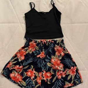 Navy Shein Shorts and Tank Top Set